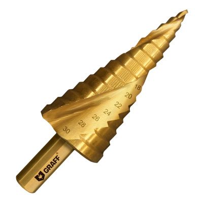 Сверло по металлу 4 - 30 мм ступенчатое TIN GRAFF 709430