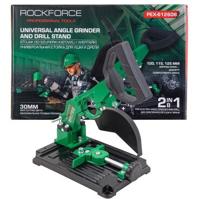 Стойка для дрели и УШМ металлическая универсальная Ø100, 115, 125 мм RockForce RF-PEX-612606