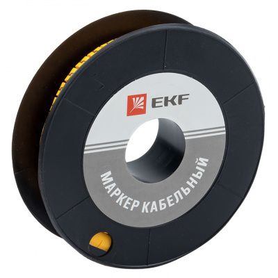 Маркер кабельный 4,0 мм2 "2" (500 шт,) (ЕС-2) EKF PROxima plc-KM-4-2