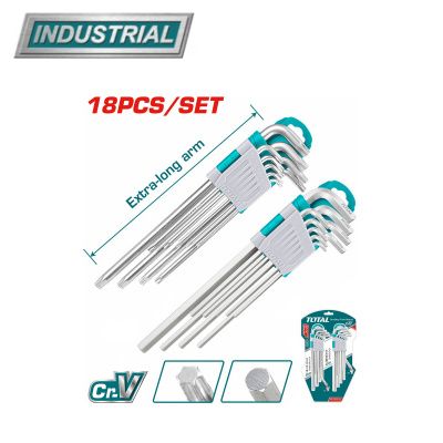 Набор ключей Torx T10-T50, HEX 1,5-10 мм 18 пр TOTAL THT106KT0181 (18 шт)