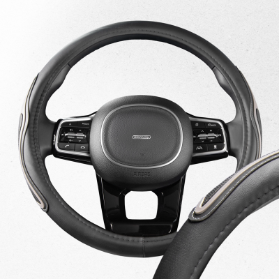 Оплетка экокожа M Combo-13 Черно/Серая SKYWAY S01102476