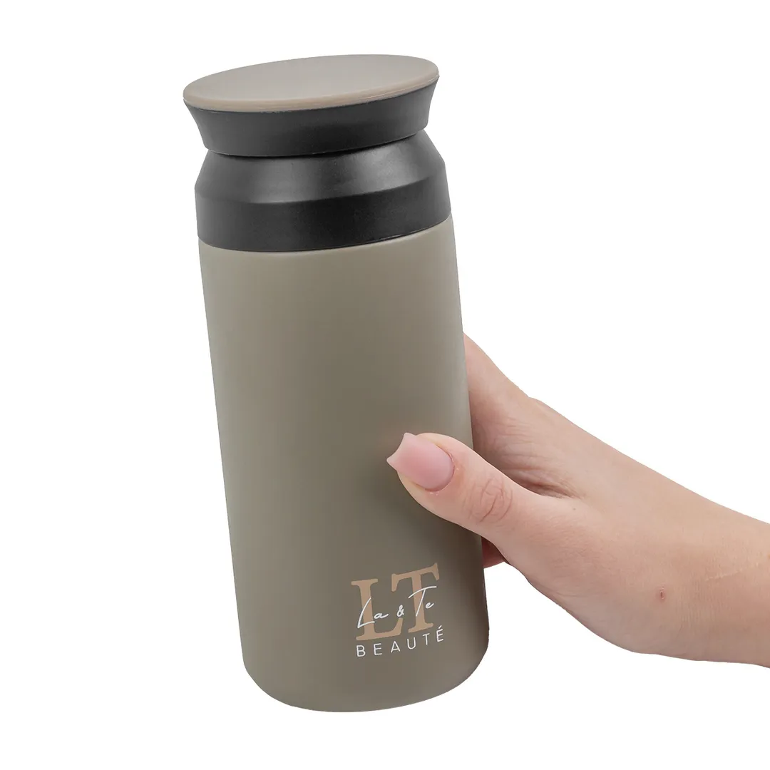 Термокружка 350 мл, нерж.сталь, горячее - до 6 часов, холодное - до 6 часов, цвет серый La and Te beaute LT-350GR