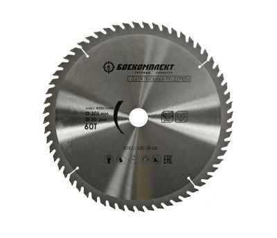 Диск пильный 305×30×2.4мм, зуб., по дереву, Боекомплект B9022-305-30-60