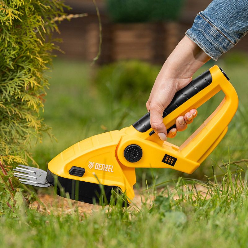 Ножницы-кусторез аккумуляторные GS-7, Li-Ion, 7,2 В Denzel 59428