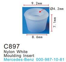 Клипса для крепления внутренней обшивки а/м Мерседес пластиковая 100 шт Forsage F-C897(Mersedes)