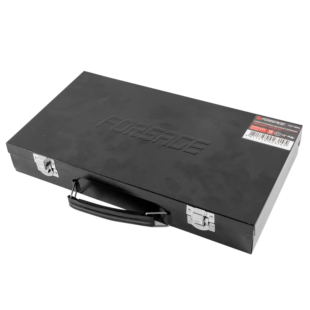 Набор головок ударных глубоких 16 пр., 1/2'' 6-гр., 10-36 мм Forsage F-4167-5MPB