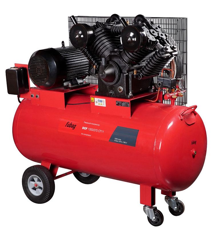 Компрессор масляный ременной 270 л, 1300 л/мин,  DCF-1300/270 CT11 двухступенчатый Fubag 29838341