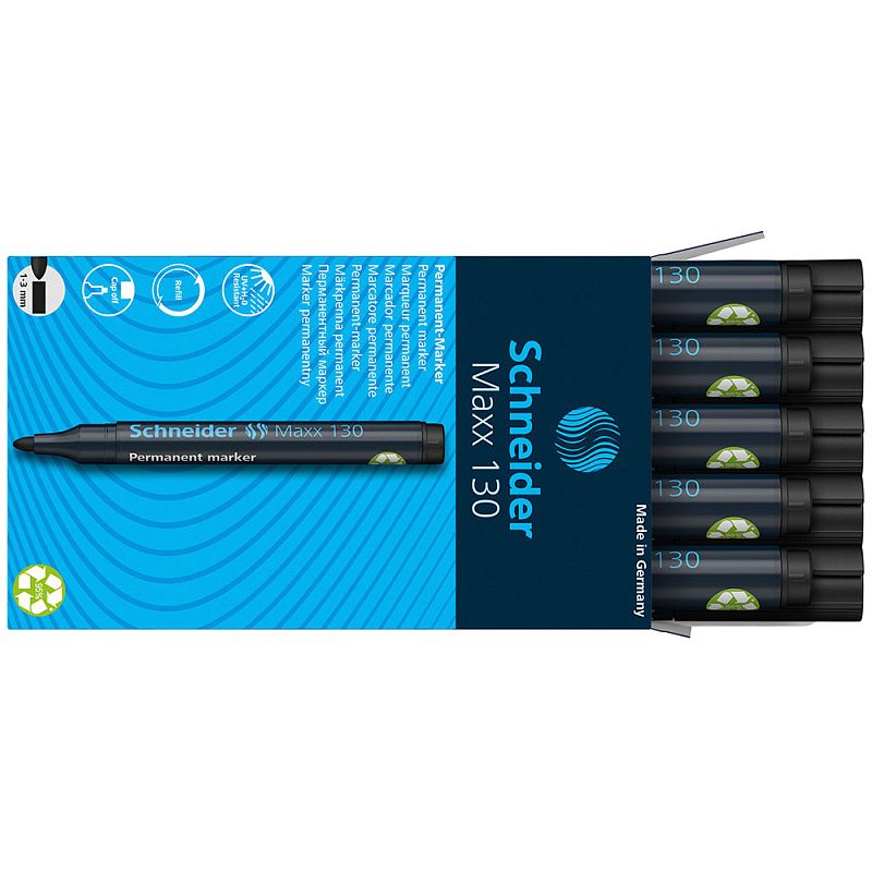 Маркер перманентный "Schneider Maxx 130", черный