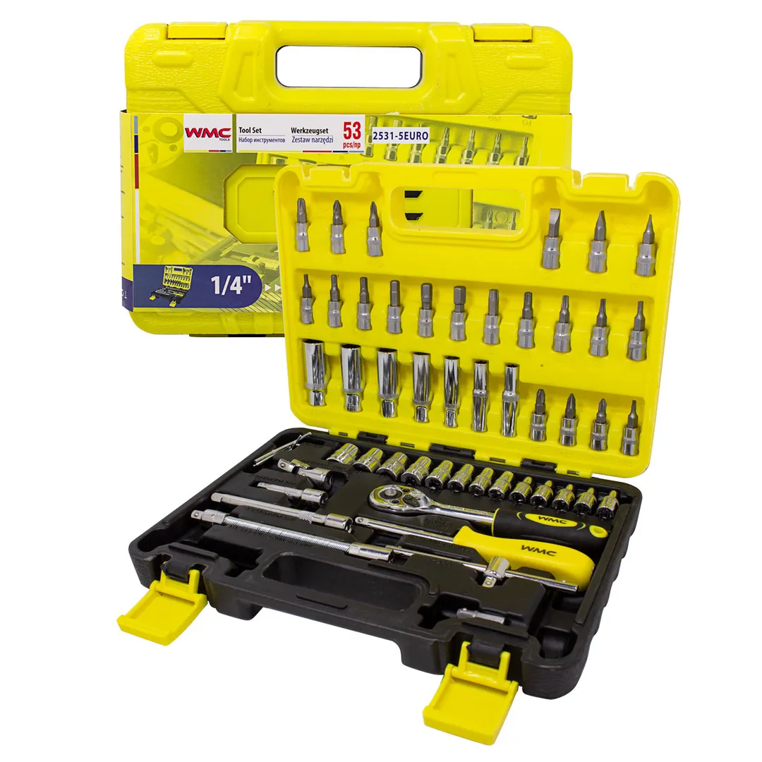 Набор инструментов 53 пр 1/4" 6-гр TOOLS WMC-2531-5 EURO