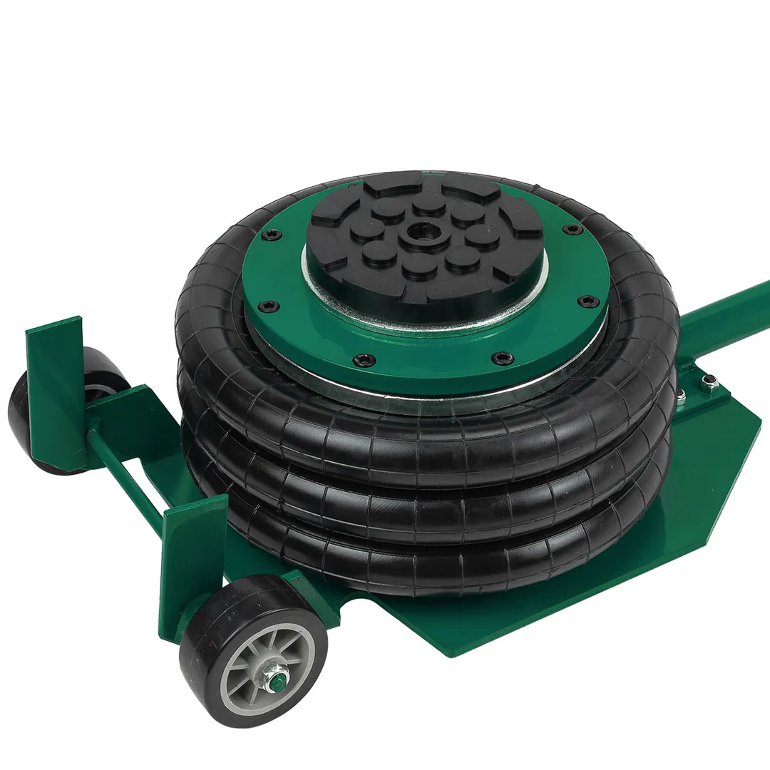 Домкрат подкатной пневматический 3 т, 145-500 мм, надставка-удлинитель 100 мм, Ø-255 мм RockForce RF-TRA1724