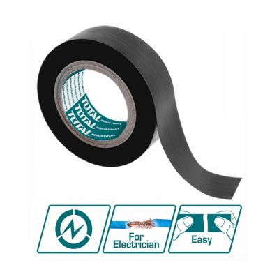 Изолента 9,15 м черная TOTAL THPET1102