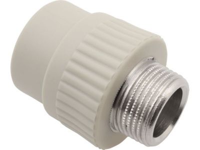 Ниппель ПП комб. нар. 25x3/4" сер. FV Plast AA215025034