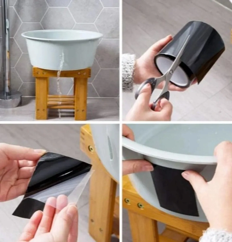 Лента водонепроницаемая ремонтная ПВХ 10смх1.52м, прозрачная WMC TOOLS WMC-152C