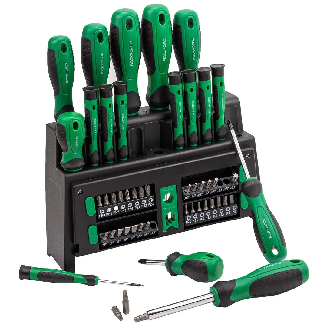 Набор отверток SL, PH, отверток для точных работ SL, PH, Torx, биты SL, PH, PZ, Torx, HEX, Square Head 50 пр RockForce RF-7050