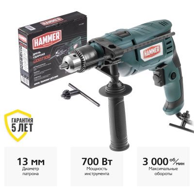 Дрель ударная UDD710D Hammer 630695