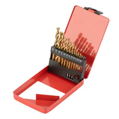 Набор нитридтитан. сверл по металлу, 1,5-6,5 мм (через 0,5 мм+3,2мм; 4,8 мм), НSS, 13 шт Matrix 72386