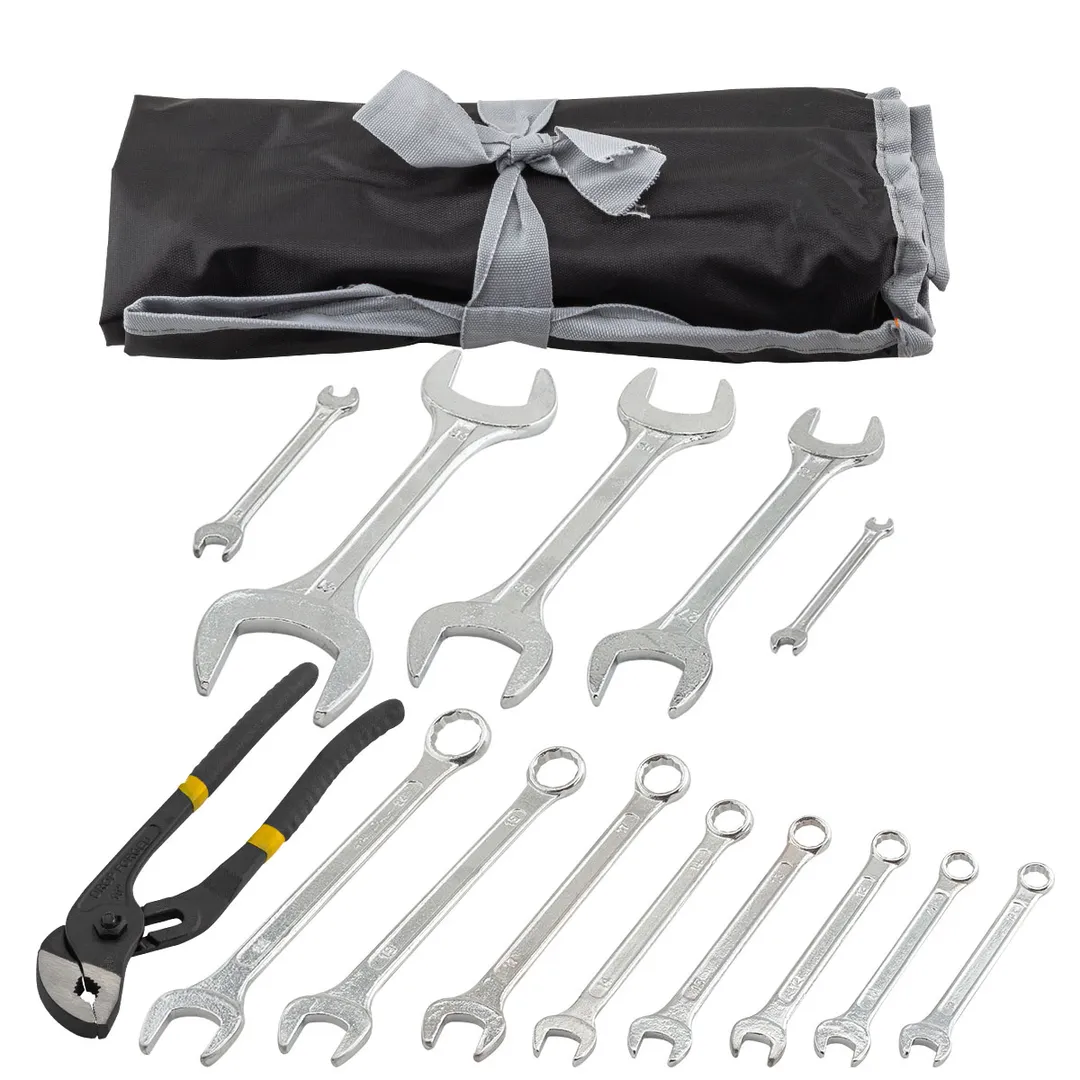 Набор комбинированных 10-22 мм и рожковых ключей 6х7, 8х9, 24х27, 30х32, 36х41 мм, пассатижи, 14 пр SIGMATOOL Sigmatool-5198P+2