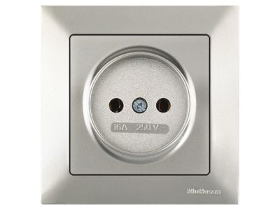 Розетка 1-ая, скрытая, б/з титан, DARIA, Mutlusan 2120 601 0283