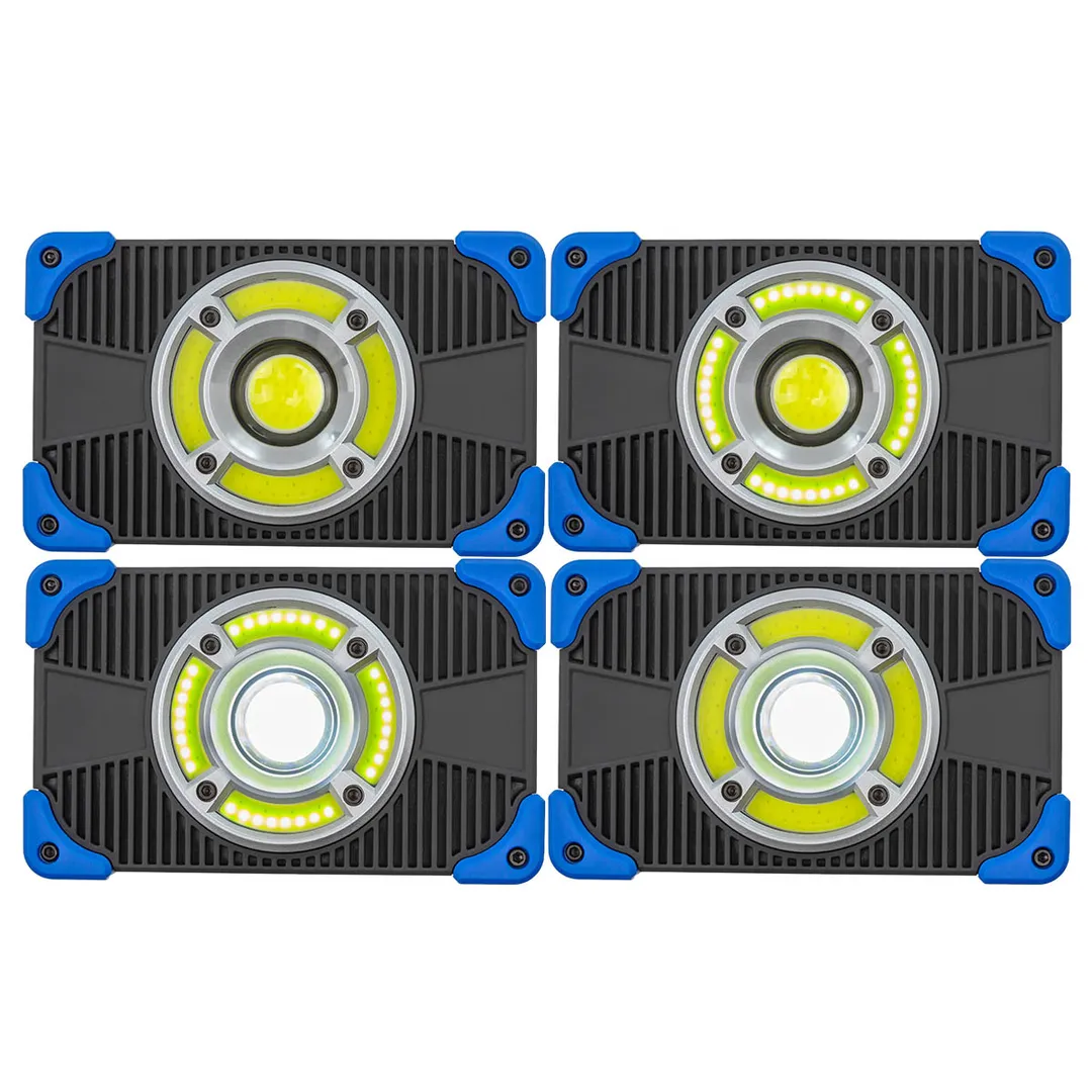 Фонарь светодиодный аккумуляторный, 10Вт, 700Лм, 5 СОВх6500К, 3 уровня яркости, 4 режима ForceKraft FK-EL2190-1