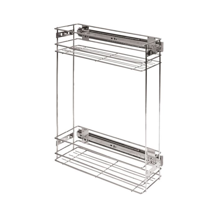 Выдвижная корзина-карго 200 крепл.боковое/универс. без доводчика, хром тип2 GRIDLI 119716