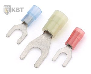 Наконечник кабельный вилочный изолированный с нейлоновой манжетой НВИ(н) 10–5 КВТ 61779