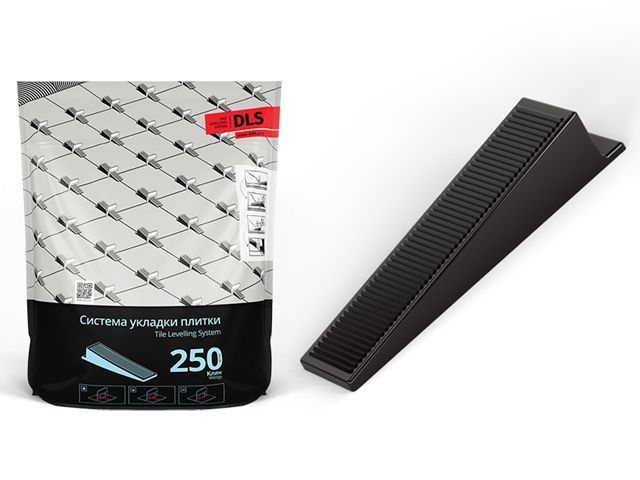 Клин для укладки плитки, 250 шт в уп., "Система выравнивания плитки" DLS 1DLS0250