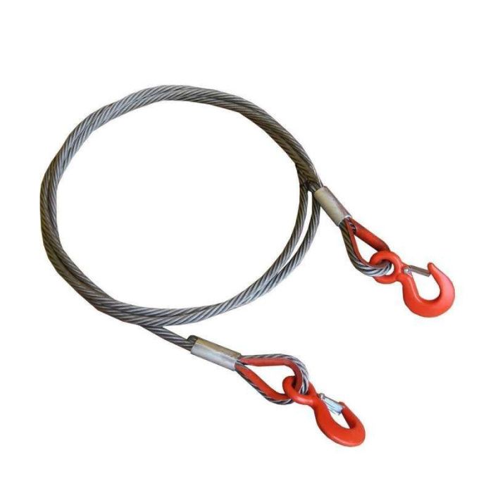 Буксир канатный БТК 30 т 6 м опрессовка канат 24 мм (петля-петля) TOR 1045385