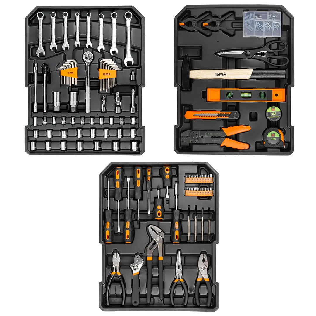 Набор инструментов в пластиковом кейсе 186 пр. ISMA ISMA-ISMA186-3