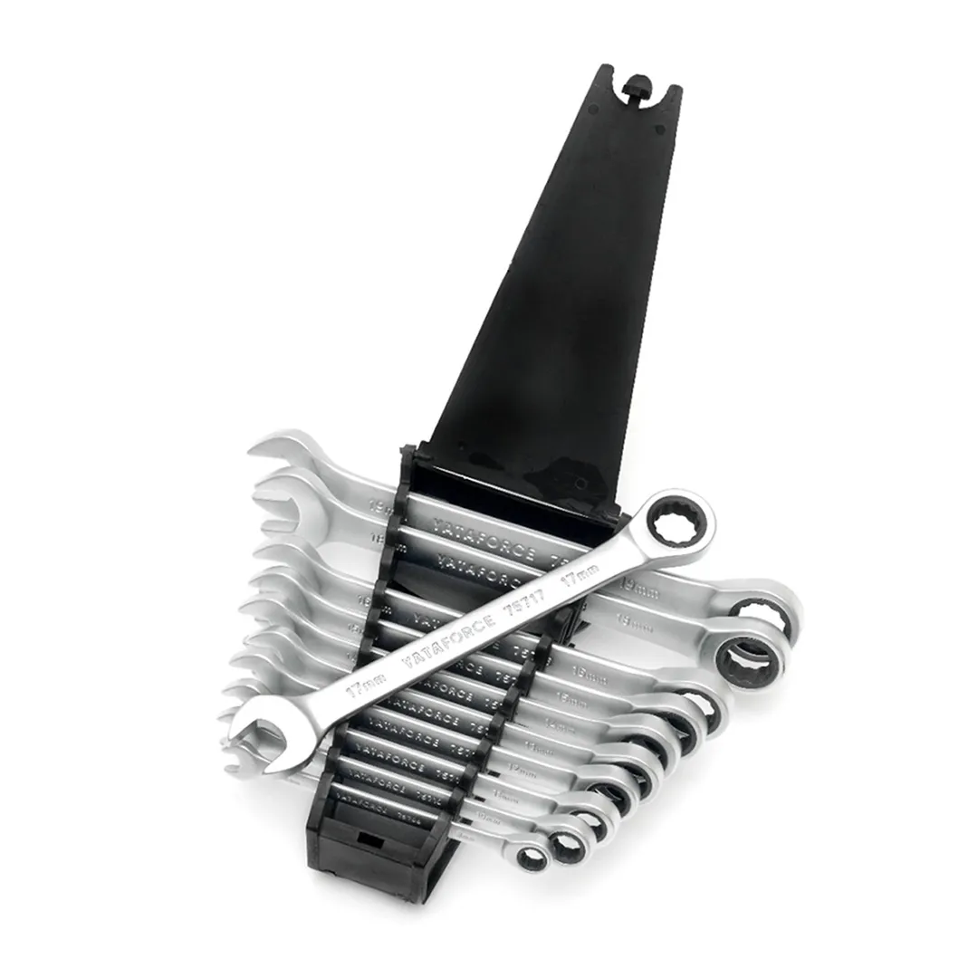 Набор трещоточных комбинированных ключей 8-19 мм 11 пр YATAFORCE YF-51112