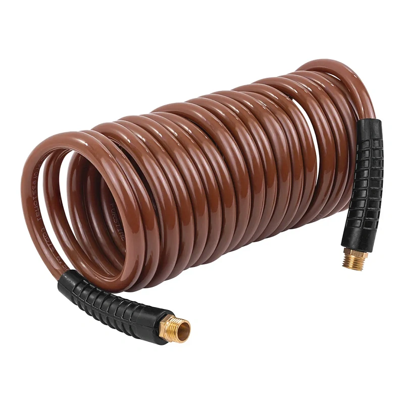 Шланг витой полиуретановый 6.5х10 мм, 5 м с резьбовыми наконечниками 1/4'' FORSTIME FT-AHC-48A