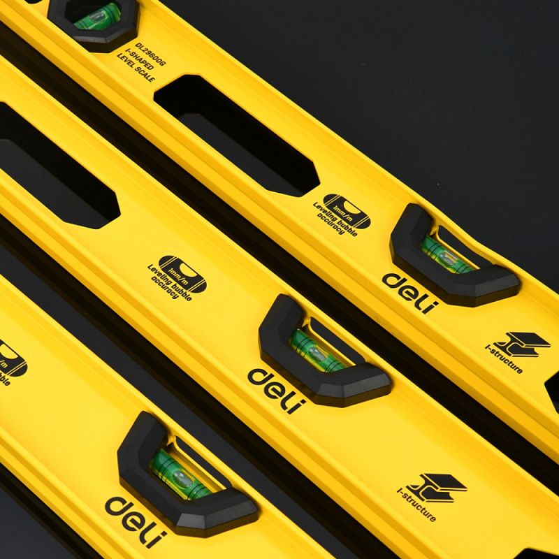 Уровень строительный Deli YS EDL29800G, 800 мм, рельсовый