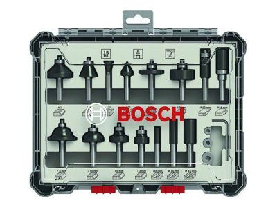 Набор фрез смешанный 8 мм 15 пр Bosch 2607017472