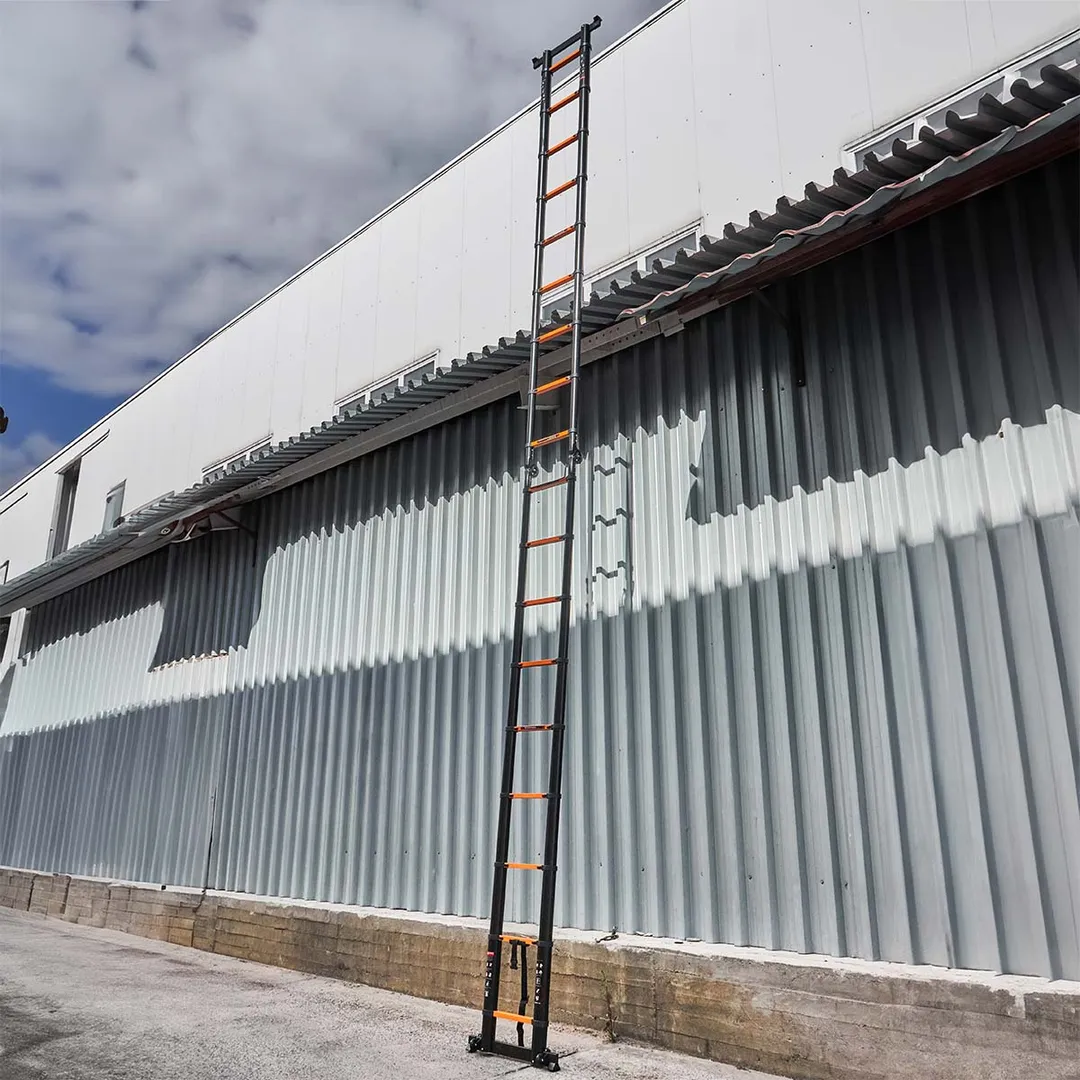 Лестница-стремянка телескопическая алюм. бытовая 3.6+3.6 м, 9+9 ступ. ISMA ISMA-UP360-M