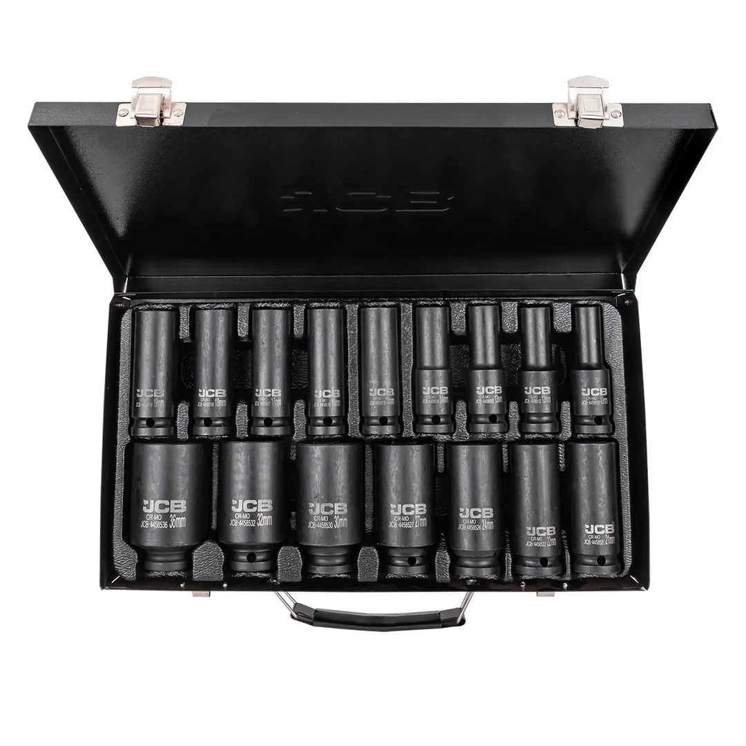 Набор ударных глубоких головок 10-36 мм 1/2'' 16 пр 6-гр JCB JCB-4167-5MPB