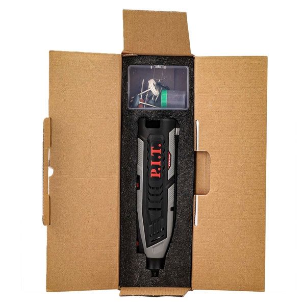 Гравер аккум. SOLO, 12В, 5000-25000 об/мин, цанги 2,4/3,2мм, индикатор заряда PIT PMG12K-024A