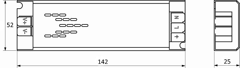 Блок питания Indoor 36W/12V, серия 6, медленный запуск, с диммированием, быстрозажимные клеммы, AKS 123165