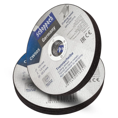 Круг отрезной по металлу 125х1,2х22,2 мм, 20 шт Scheppach Sch-CW505[20шт к-т]