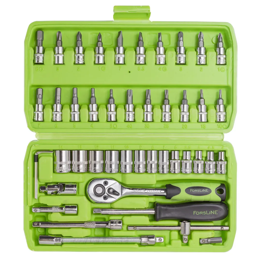 Набор инструмента 46 пр. 1/4'' 6-гр. 4-14 мм ForsLine FL-2462-5