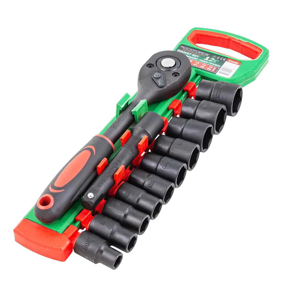 Набор ударных головок 12 пр., 1/2'' 10-24 мм RockForce RF-012-5K