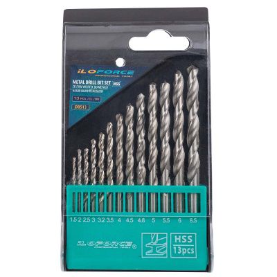 Набор сверл по металлу 13 пр, 1.5-6.5 мм ILOforce IF-DBS13