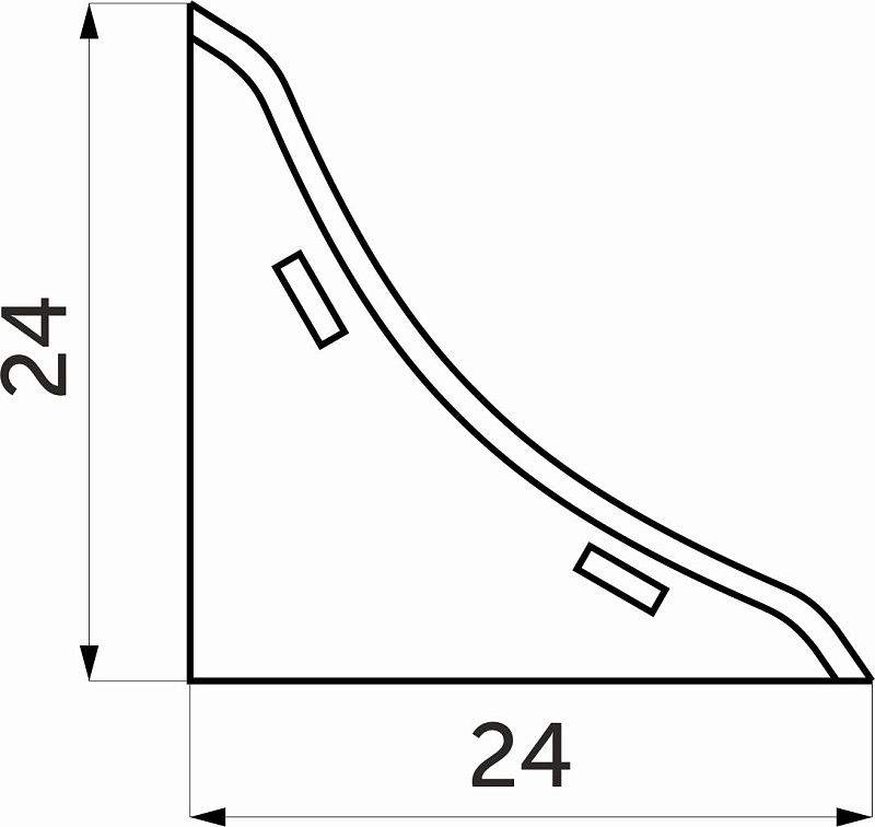 Заглушка ПВХ к плинтусу LP NZA слоновая кость, 111, EL-MECH-PLAST 42159