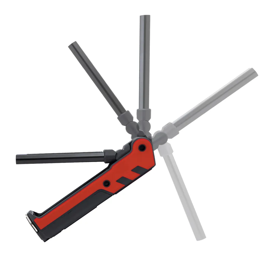 Фонарь светодиодный аккумуляторный на магнитном шарнире с регулятором яркости складной ForceKraft FK-EL2301