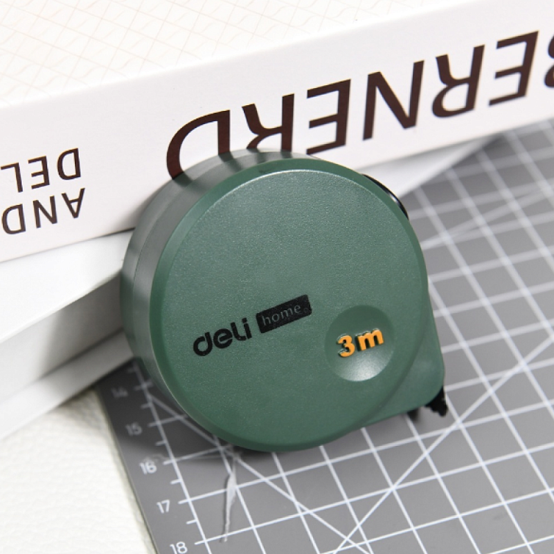 Рулетка Deli HS EHT8316L, 3 м х 16 мм, Soft Touch, зеленый