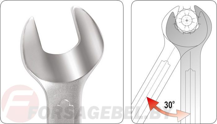Набор ключей рожковых 6-27 мм 10 пр. CrV Yato YT-0380