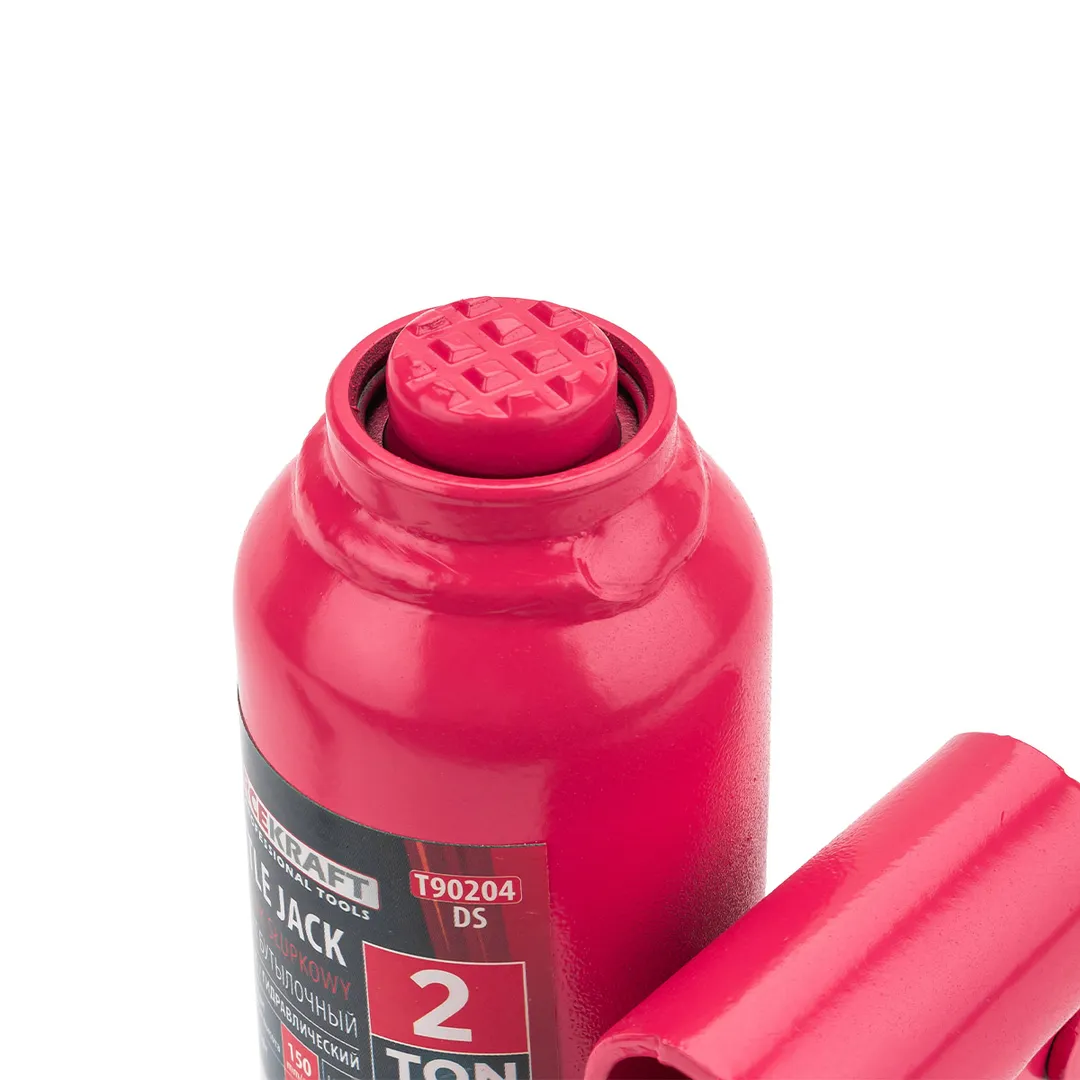 Домкрат бутылочный с клапаном 2 т., 148-278 мм, ход штока-80 мм, ход винта-50 мм ForceKraft FK-T90204 DS