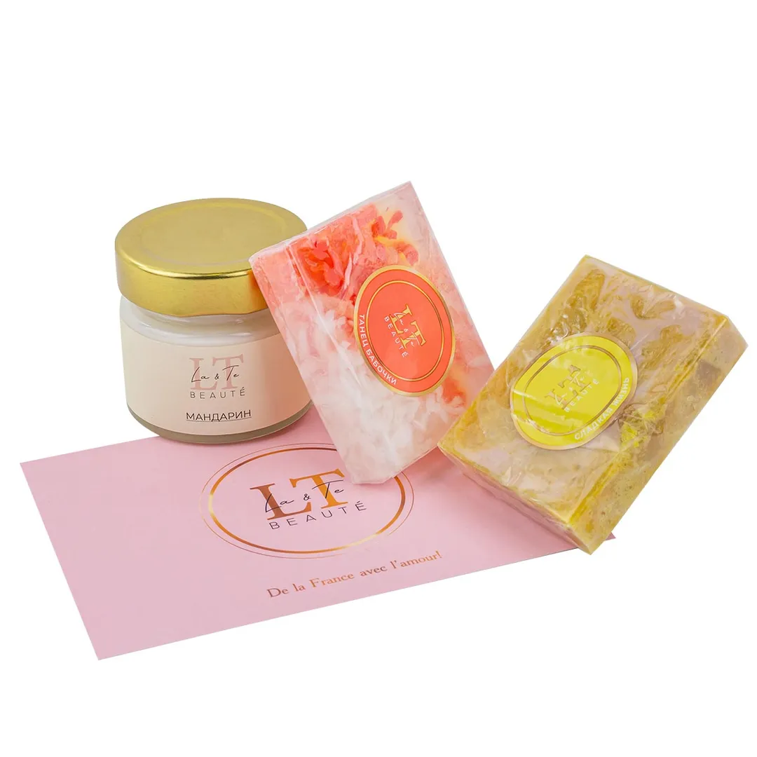 Набор 10, SPA свеча 0042, мыло 6266, мыло 6242 La and Te beaute SP-14..