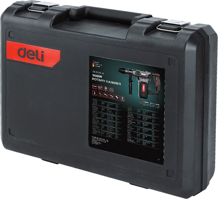 Перфоратор Deli RS EDE-DC26-3E 1100 Вт, 5 Дж, 3 режима, кейс