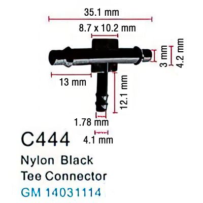 Клипса для крепления внутренней обшивки а/м GM пластиковая, 100 шт Forsage C0444(GM)