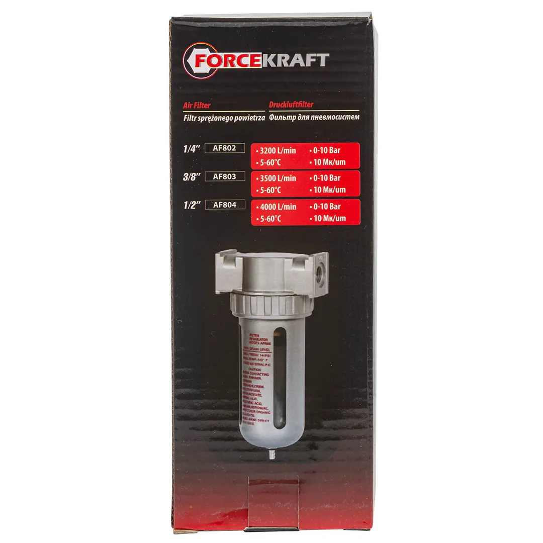 Фильтр воздушный для пневмосистем 3/8" ForceKraft FK-AF803