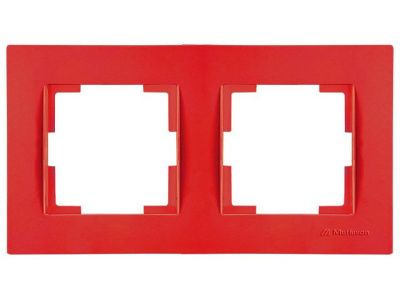 Рамка 2-ая горизонтальная красная, RITA, Mutlusan 22208001204